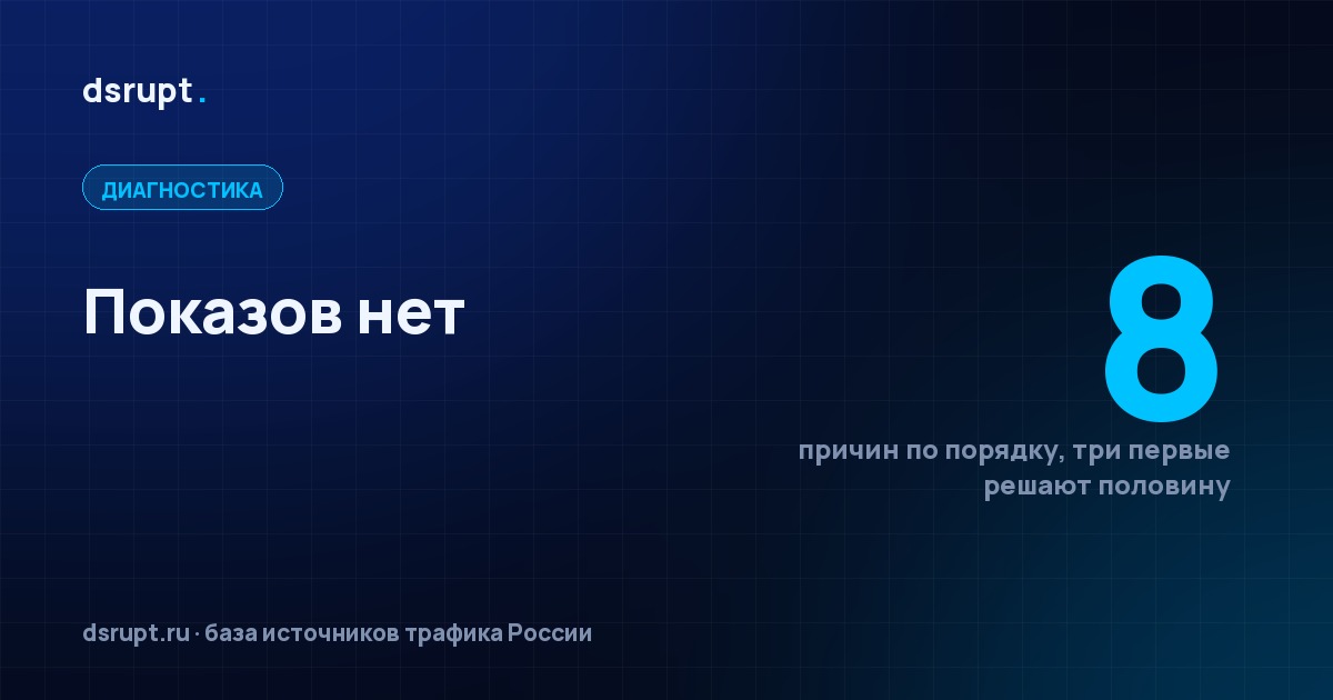 Почему нет показов в Директе: восемь причин по порядку